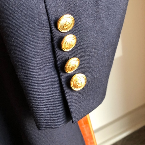 RALPH LAUREN NAVY BLUE BLAZER 100% WOOL - Picture 8 of 8